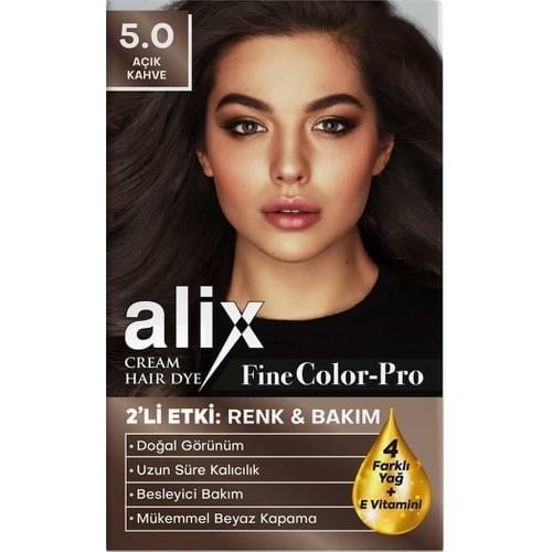 Alix Saç Boyası 5.0 Açık Kahve 50 ml