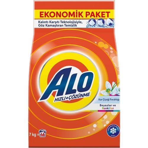 Alo 7 Kg Kar Çiçeği Ferahlğı Beyazlar ve Renkliler Hızlı Çözülme Toz Deterjan