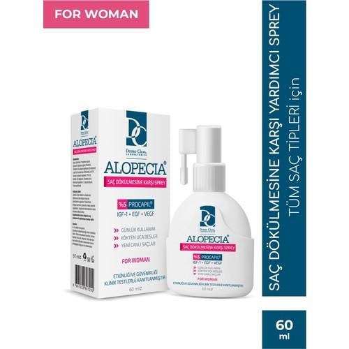 Alopecia Procapil ve IGF İçerikli Kadın Saç Spreyi 60 ML
