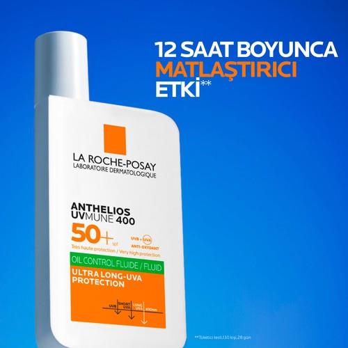 Anthelios Oil Control Fluid Spf 50+ Güneş Kremi 50 ml, Yağlı/Karma ve Hassas Ciltler İçin