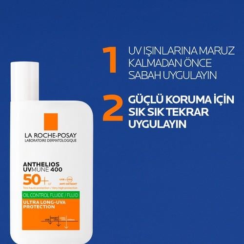 Anthelios Oil Control Fluid Spf 50+ Güneş Kremi 50 ml, Yağlı/Karma ve Hassas Ciltler İçin