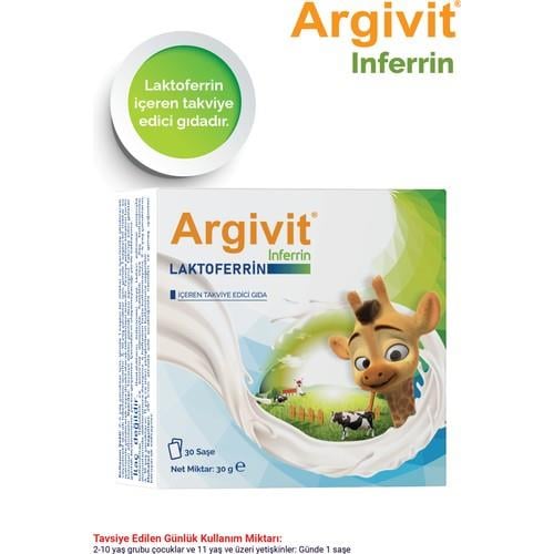 Argivit Inferrin Laktoferrin İçeren Takviye Edici Gıda 30 Saşe