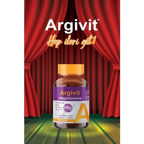 Argivit Magnizinmore Magnezyum, Çinko ve Vitamin D Içeren Takviye Edici Gıda 60 Tablet