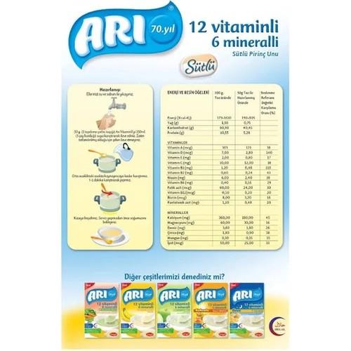 Arı 12 Vitaminli 6 Mineralli 7 Tahıllı Sütlü Pirinç Unu Gece 250GR