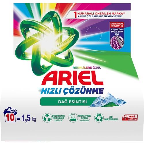 Ariel Dağ Esintisi Renklilere Özel 1.5 Kg Toz Çamaşır Deterjanı