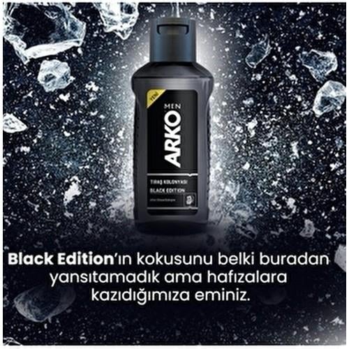 Arko Black Edition Tıraş Kolonyası 255 ml Ferahlatıcı Koku ile Tıraş Sonrası Rahatlık