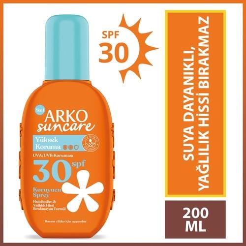 Arko Suncare SPF30+ Yüksek Korumalı Vücut Güneş Spreyi 200 ml