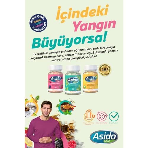Asido Mint 80 Çiğneme Tableti