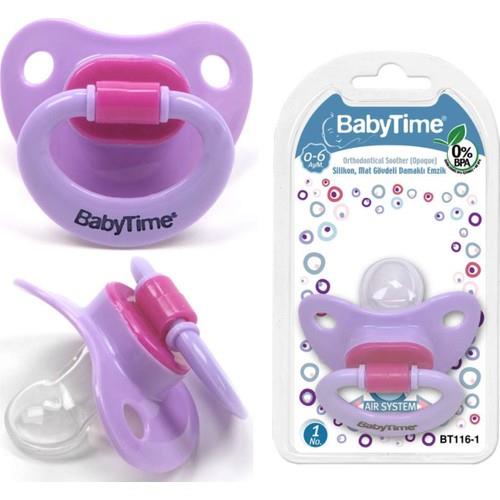 BabyTime Silikon Mat Gövdeli Damaklı Emzik N.2