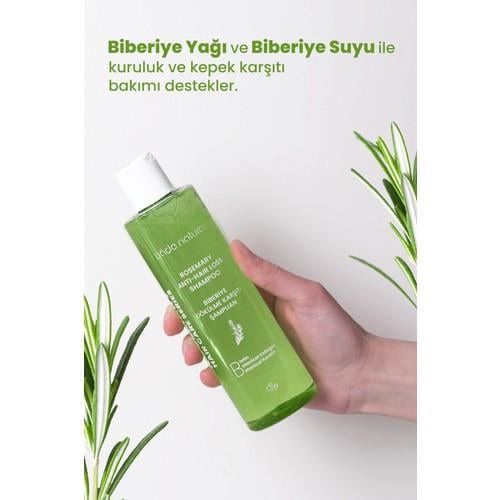 Bade Natural Biberiye Şampuan 250 ml Tüm Saç Tipleri için Dökülme Karşıtı Doğal İçerik