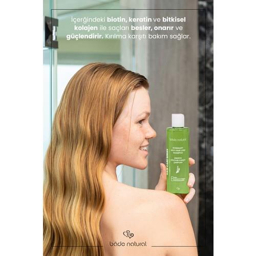 Bade Natural Biberiye Şampuan 250 ml Tüm Saç Tipleri için Dökülme Karşıtı Doğal İçerik