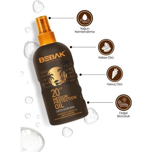Bebak Bronzlaştırıcı Yağ 20 Spf 150 Ml
