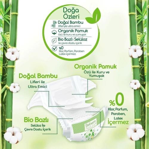 Bebem Natural Junior Ultra Fırsat Bebek Bezi 72li %0 Klor Parfüm Paraben İçermez 11-18 kg