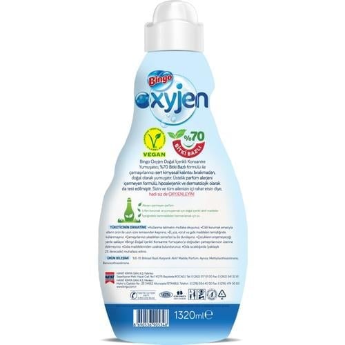 Bingo  Bingo Oxyjen Konsantre Yumuşatıcı 1320 ml Yasemin & Beyaz Çay