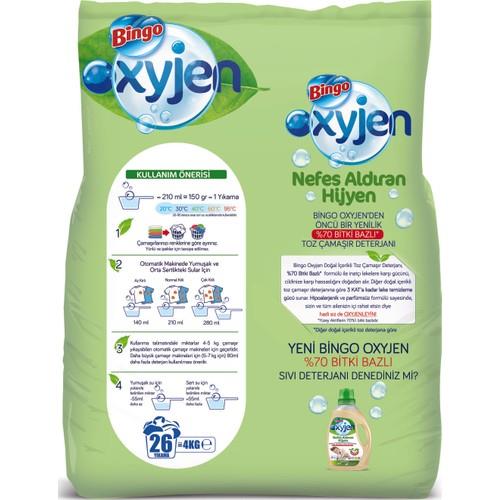 Bingo Oksijen Doğal İçerikli  Toz Çamaşır Deterjanı 4 Kg
