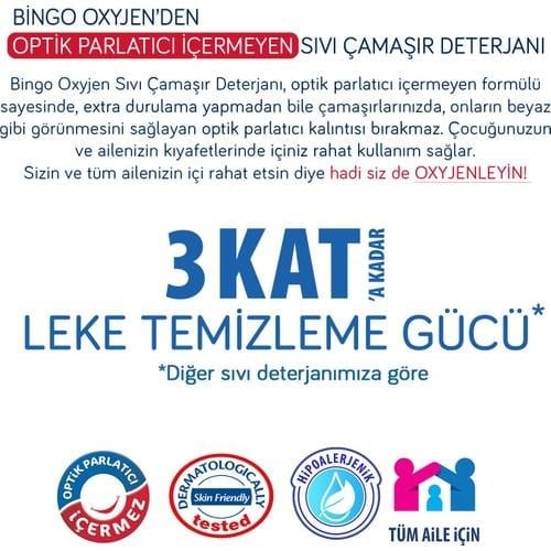 Bingo Oksijen Hipoalerjenik Sıvı Çamaşır Deterjanı 1.950 ml 30 Yıkama