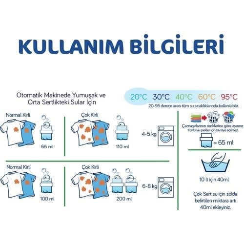 Bingo Oksijen Hipoalerjenik Sıvı Çamaşır Deterjanı 1.950 ml 30 Yıkama