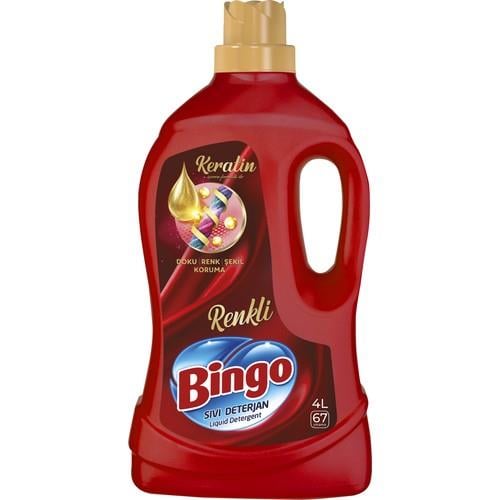Bingo Renkli Sıvı Bakım Çamaşır Deterjanı 4 L