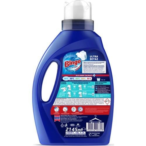 Bingo Ultra Beyaz Sıvı Çamaşır Deterjanı 2145 ml