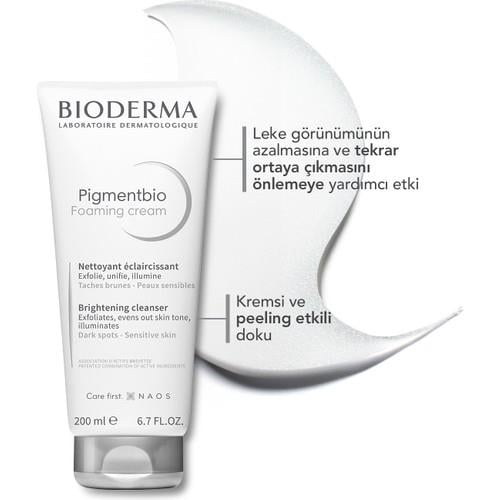 Bioderma Pigmentbio Foaming Cream Leke Karşıtı Aydınlatıcı Peeling Etkili Yıkama Jeli Yüz ve Vücut 500 ml