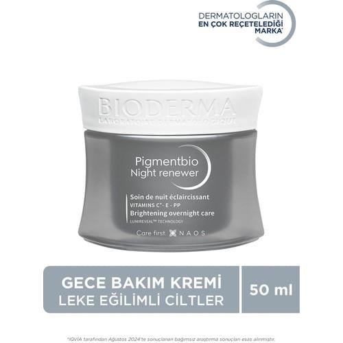Bioderma Pigmentbio Night Renewer Leke Karşıtı Cilt Tonu Eşitleyici C ve E Vitamini Gece Kremi 50 ml
