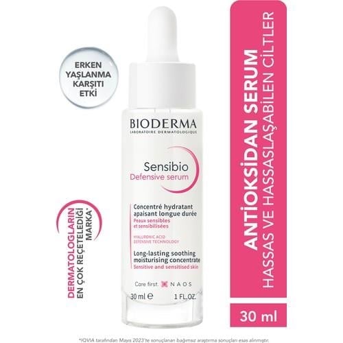 Bioderma Sensibio Defensive Serum - 30 ml, Normal Ciltler İçin Günlük Kullanıma Uygun Antioksidan ve Nemlendirici Özellikli