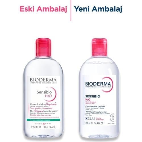 Bioderma Sensibio H2O Makyaj Temizleme Suyu - Hassas Ciltler için Yatıştırıcı ve Dengeleyici Etki, 500 ml