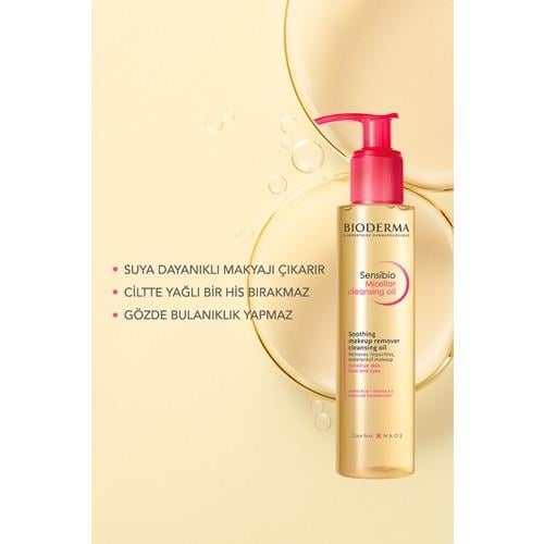 Bioderma Sensibio Micellar Cleansing Oil Tüm Ciltler Yüz ve Göz Makyajı Çift Aşamalı Temizleme Yağı 150  ml