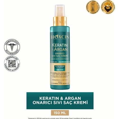 Bioxcin Keratin & Argan Onarıcı Sıvı Saç Bakım Kremi 150 Ml Yıpranmış Ve Hasar Görmüş Saçlar