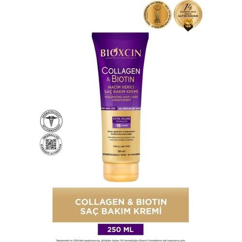 Bioxcin Sülfatsız Saç Bakım Kremi 250 ml Kolajen Biotin İçerikli İnce Telli Saçlara Hacim Dolgunluk