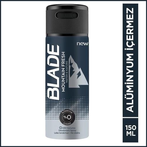 Blade Mountain Fresh Erkek Deodorant 150 Ml Hızlı Kurur, Leke Bırakmaz