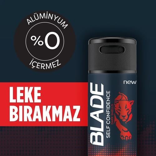 Blade Self Confidince Erkek Deodorant 150 Ml Hızlı Kurur, Leke Bırakmaz