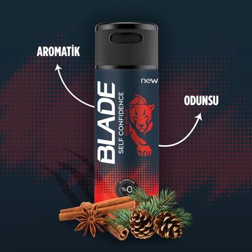 Blade Self Confidince Erkek Deodorant 150 Ml Hızlı Kurur, Leke Bırakmaz