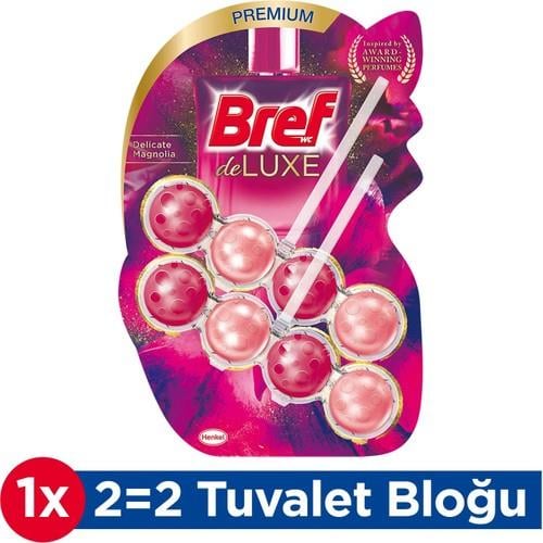 Bref WC Deluxe Manolya Premium Kir&Kireç Önleyici & Koku Giderici Katı 2li Klozet Temizleme Topu