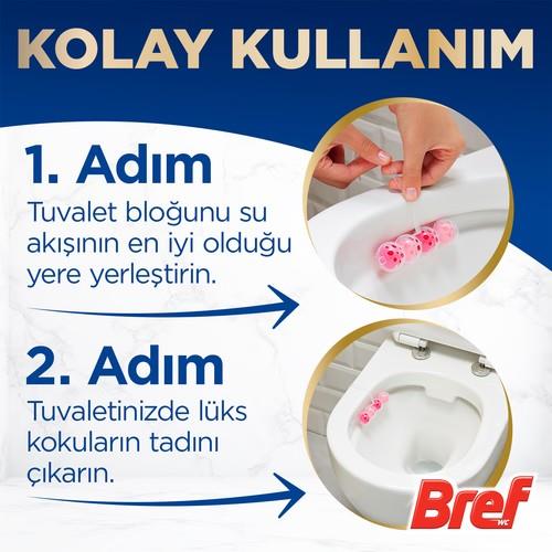Bref WC Deluxe Manolya Premium Kir&Kireç Önleyici & Koku Giderici Katı 2li Klozet Temizleme Topu