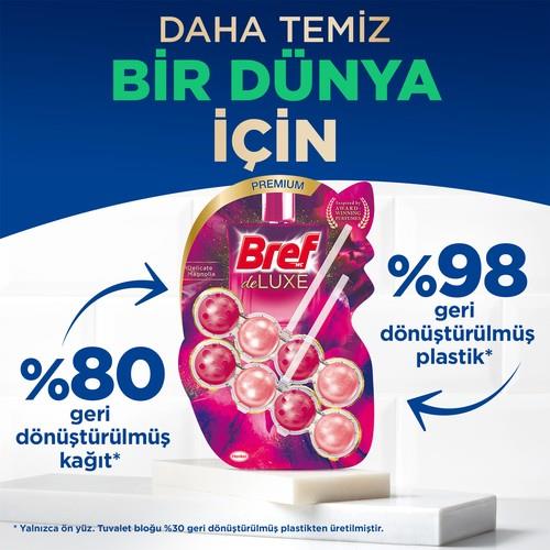 Bref WC Deluxe Manolya Premium Kir&Kireç Önleyici & Koku Giderici Katı 2li Klozet Temizleme Topu