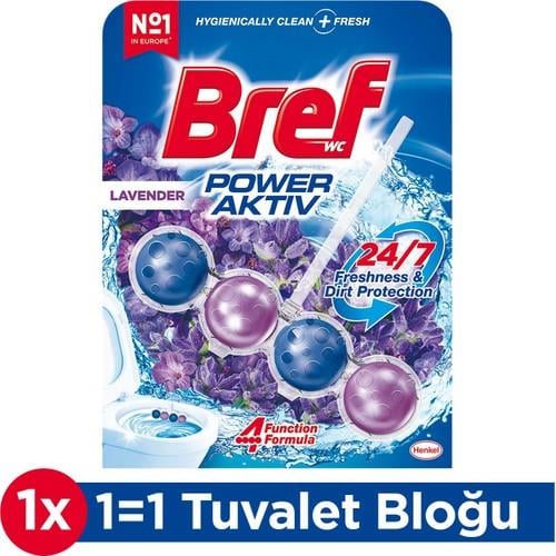 Bref WC Power Active Lavanta Kir&Kireç Önleyici & Koku Giderici Katı Klozet Temizleme Topu