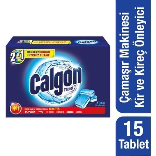 Calgon Çamaşır Makinesi Kireç Önleyici Tablet 15li
