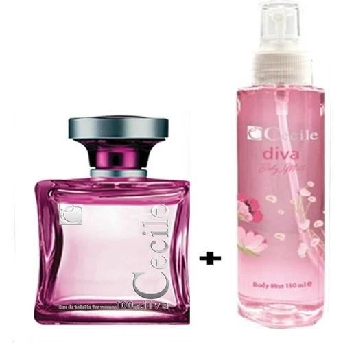 Cecile Diva  100 ml Kadın Parfüm +  Cecile Diva  Body Mist Sprey 150 ml