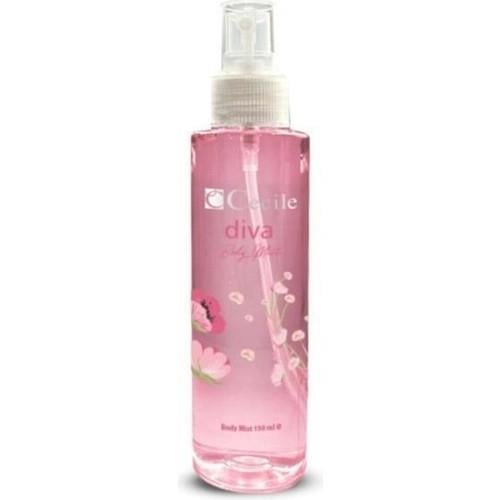 Cecile Diva Kadın Body Mist 150 ml Çiçeksi ve Ferah Koku Uzun Süre Kalıcı Parfüm Sprey