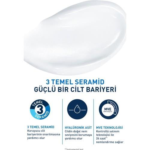 Cerave Nemlendirici Krem Kuru Ciltler Seramid ve Hyalüronik Asit İçerikli 340 gr