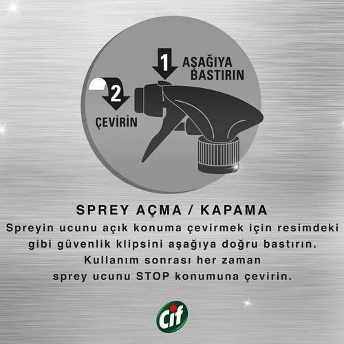 Cif Perfect Power Fırın Ocak Mangal için Sprey Temizleyici 435 ML