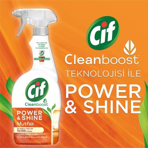 Cif Power Shine CleanBoost Mutfak 750Ml Sprey