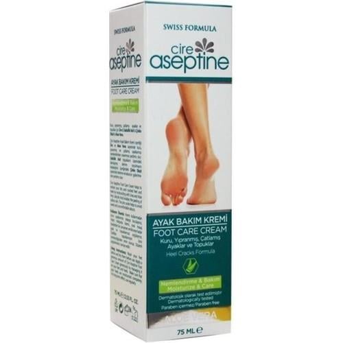 Cire Aseptine Ayak Bakım Kremi Aloe Vera 75 ml Kuru ve Çatlamış Topuklar İçin Yoğun Nemlendirici