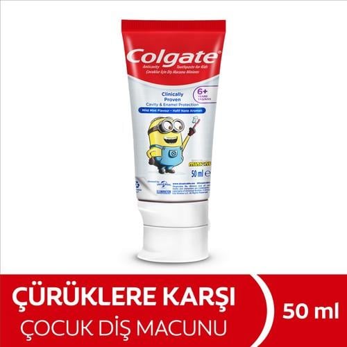 Colgate Minions 6 Yaş+ Çürüklere Karşı Etkili Çocuk Diş Macunu 50 ml