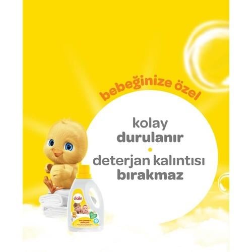 Dalin 1500 ml Hassas Ciltler için Sıvı Çamaşır Deterjanı - Yerli Üretim, Derinlemesine Temizlik