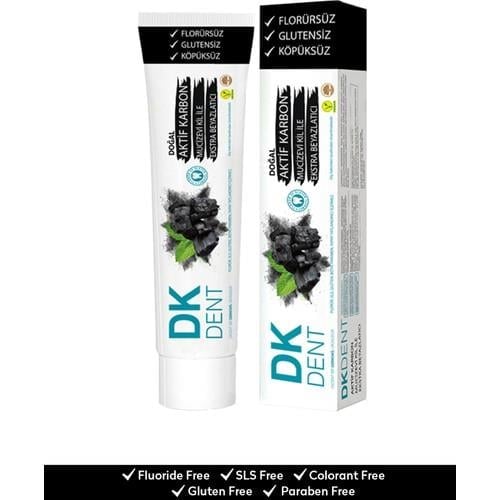 Dermokil DKDENT Aktif Karbonlu Diş Macunu Nane Aromalı Glütensiz 75 ml