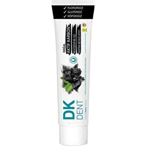 Dermokil DKDENT Aktif Karbonlu Diş Macunu Nane Aromalı Glütensiz 75 ml