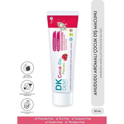 DKDENT Ahududu ve Adaçayı Özlü Çocuk Diş Macunu 50 ml