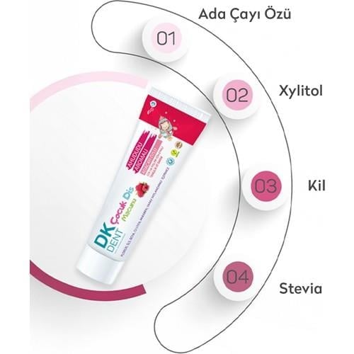 DKDENT Ahududu ve Adaçayı Özlü Çocuk Diş Macunu 50 ml
